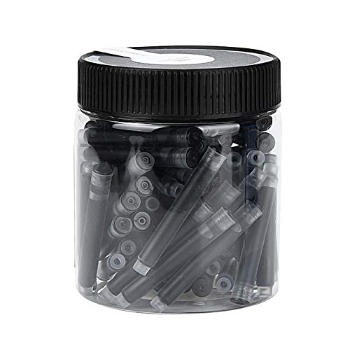 Jinhao Standard Fountain Pen Ink Cartridges Refills – 80 Pcs (Black) Bottled, Smooth Flow, Long-Lasting Writing, Ideal for Jinhao & Baoer Pens - Image 2