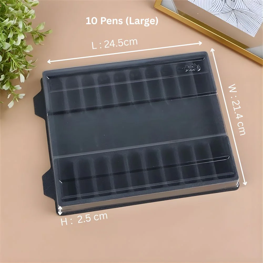 Jinhao Transparent Plastic Pen Storage Box – Durable Pen Case for Fountain Pens, Ballpoint Pens & Pencils | Elegant Display & Protection (1 Pc) – Available in 3 Sizes - Image 3