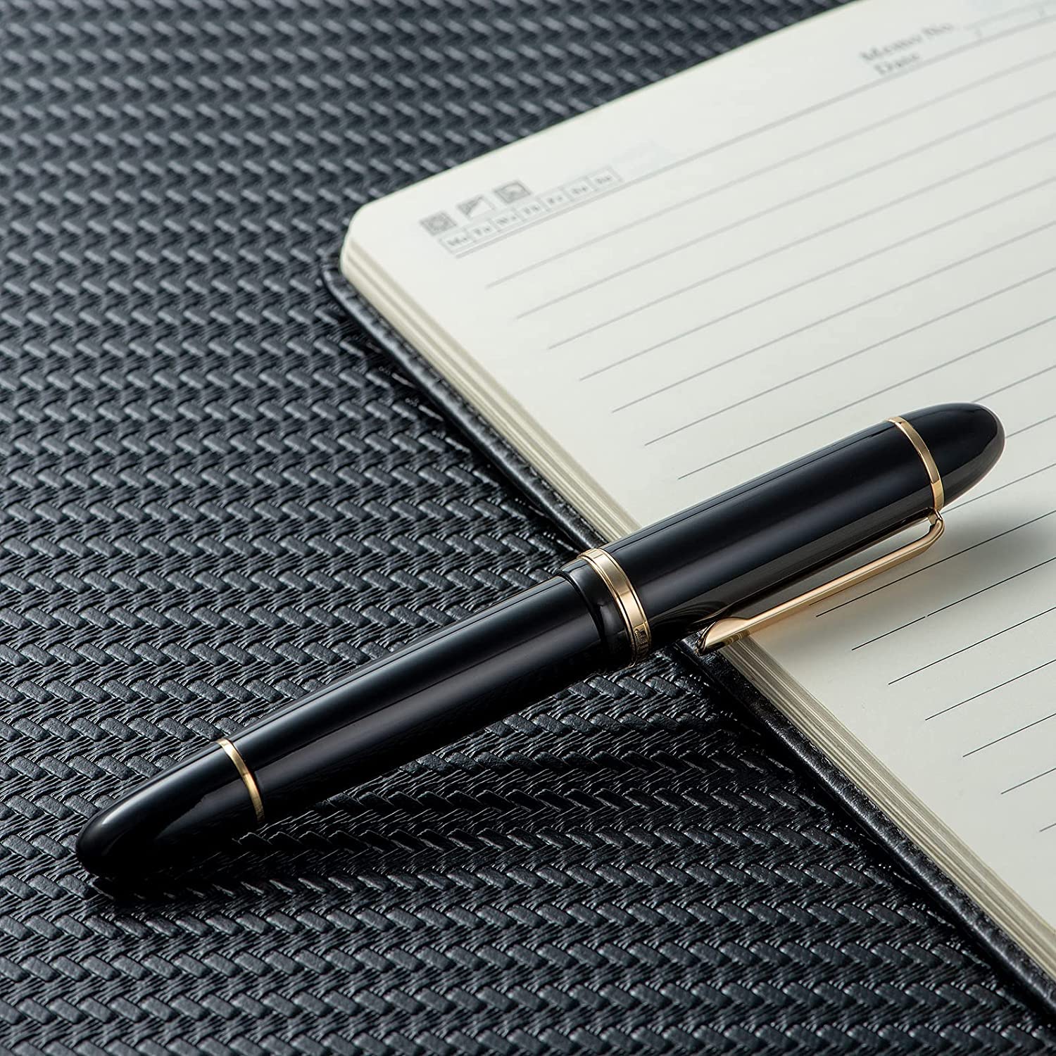 Jinhao X159 Black Fountain Pen – Extra Fine, Fine Nib Options, Gold Clip, Big Size Acrylic Pen with Converter - Image 3