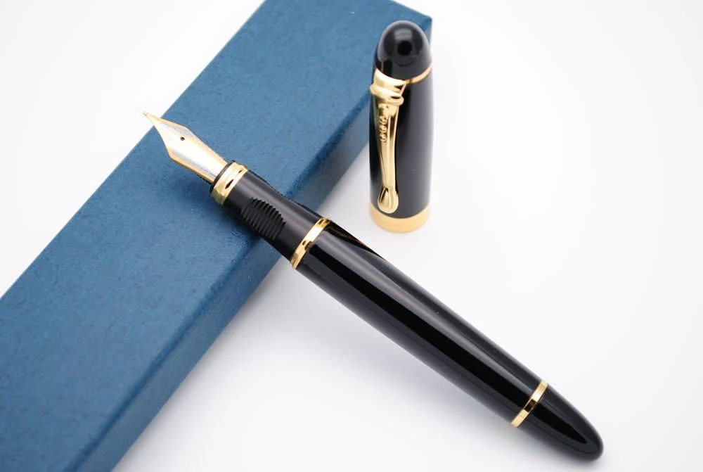 Jinhao X450 Fountain Pen – Black Color, Gold Trim, Medium Nib Options, Elegant Writing Instrument - Image 3