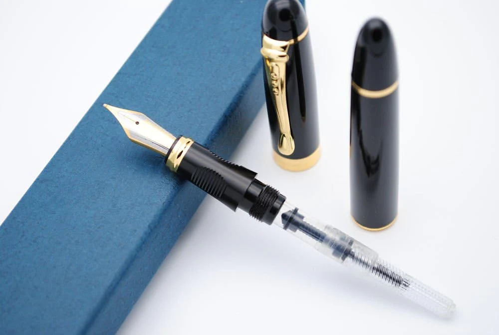 Jinhao X450 Fountain Pen – Black Color, Gold Trim, Medium Nib Options, Elegant Writing Instrument - Image 4