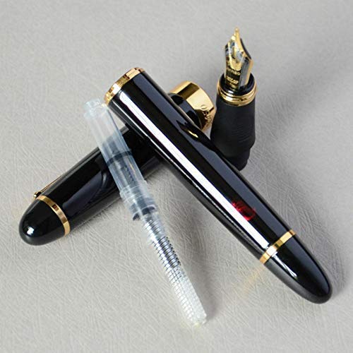 Jinhao X450 Fountain Pen – Black With Red Flower Color, Gold Trim, Broad Nib Options, Elegant Writing Instrument - Image 3