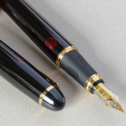 Jinhao X450 Fountain Pen – Black With Red Flower Color, Gold Trim, Broad Nib Options, Elegant Writing Instrument - Image 4