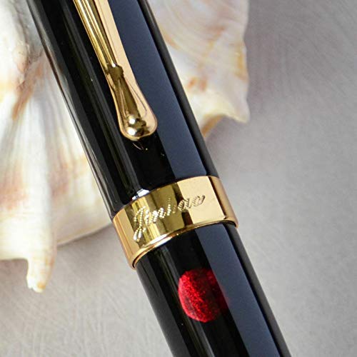 Jinhao X450 Fountain Pen – Black With Red Flower Color, Gold Trim, Broad Nib Options, Elegant Writing Instrument - Image 5