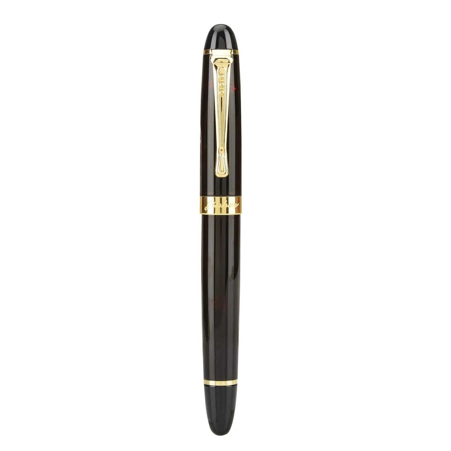 Jinhao X450 Fountain Pen – Clay Mask Multi Brown Color, Gold Trim, Broad Nib Options, Elegant Writing Instrument - Image 3