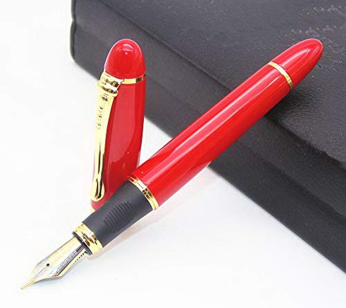 Jinhao X450 Fountain Pen – Clay Mask Red Color, Gold Trim, Medium & Broad Nib Options, Elegant Writing Instrument - Image 3