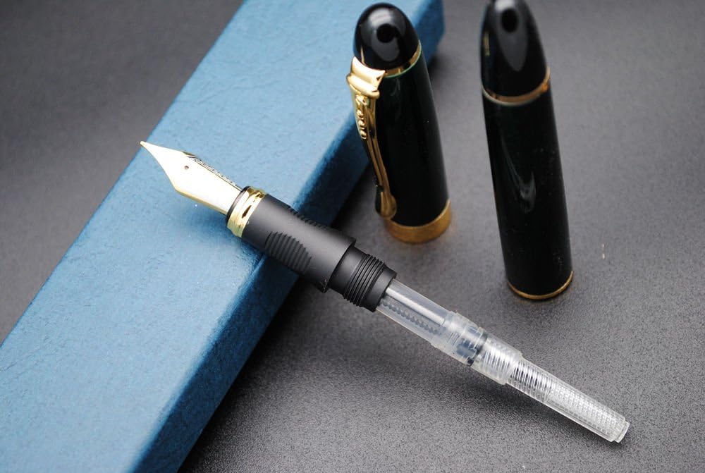 Jinhao X450 Fountain Pen – Dark Green Color, Gold Trim, Medium Nib Options, Elegant Writing Instrument - Image 3