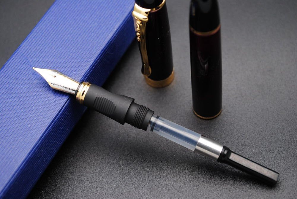 Jinhao X450 Fountain Pen – Red Ice Color, Gold Trim, Medium & Broad Nib Options, Elegant Writing Instrument - Image 3