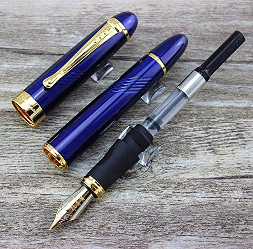 Jinhao X450 Fountain Pen – Spiral Deep Blue Color, Gold Trim, Medium , Elegant Writing Instrument - Image 3