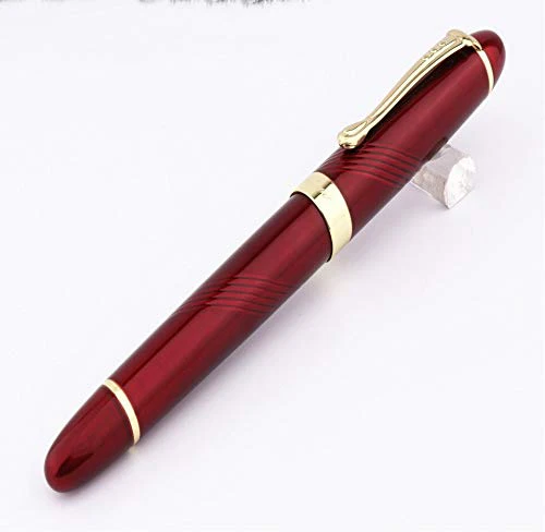 Jinhao X450 Fountain Pen – Spiral Red Color, Gold Trim, Medium Nib Options, Elegant Writing Instrument - Image 4