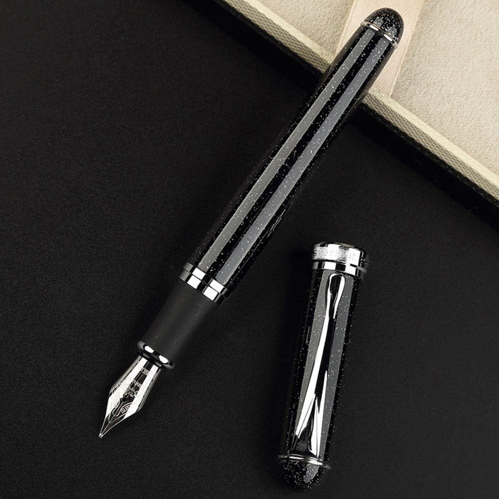 Jinhao X750 Black Fountain Pen – Shimmering Sands Finish, Medium Nib, Elegant Writing Instrument - Image 3