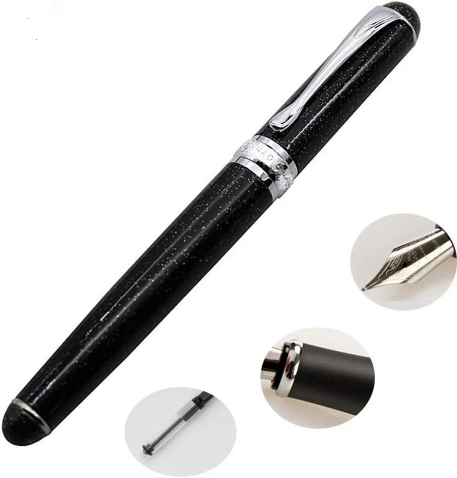 Jinhao X750 Black Fountain Pen – Shimmering Sands Finish, Medium Nib, Elegant Writing Instrument - Image 5