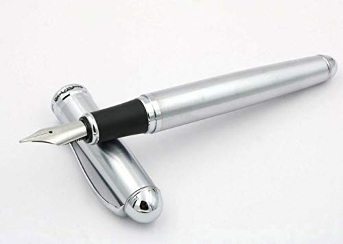 Jinhao X750 Fountain Pen – Steel Finish with Silver Trim,  Medium Nib, Elegant Writing Instrument - Image 3