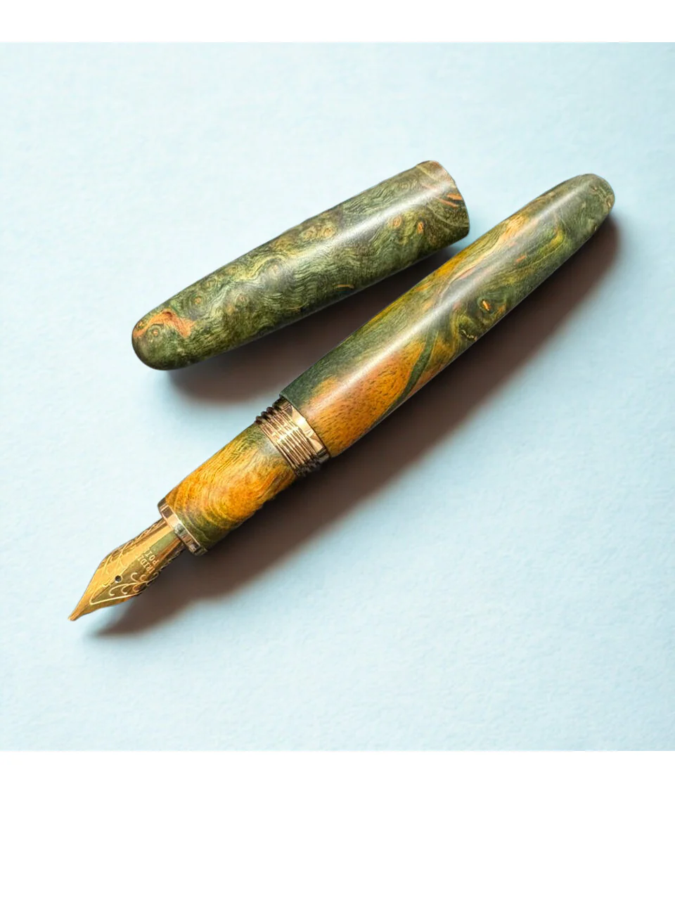 Jinxian Natural Stabilized Wood Fountain Pen - Image 4