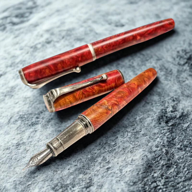Jinxian Stable Wood & Copper Rod Metal Fountain Pen - Image 4