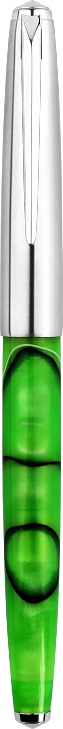 Moonman 101 Acrylic Celluloid Fountain Pen Hooded Fine Nib 0.5mm with Stainless Steel Cap - Green - Image 3