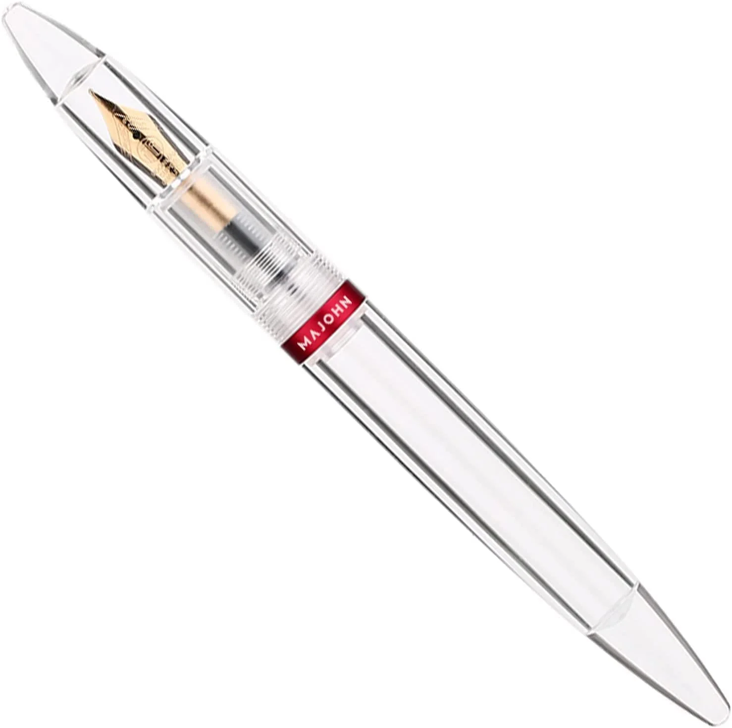 Moonman M2 Fountain Pen, 0.38 MM Extra Fine NIb Clear Transparent Acrylic, Eye Dropper Filling, Writing Calligraphy Pen Gift Set - Image 3
