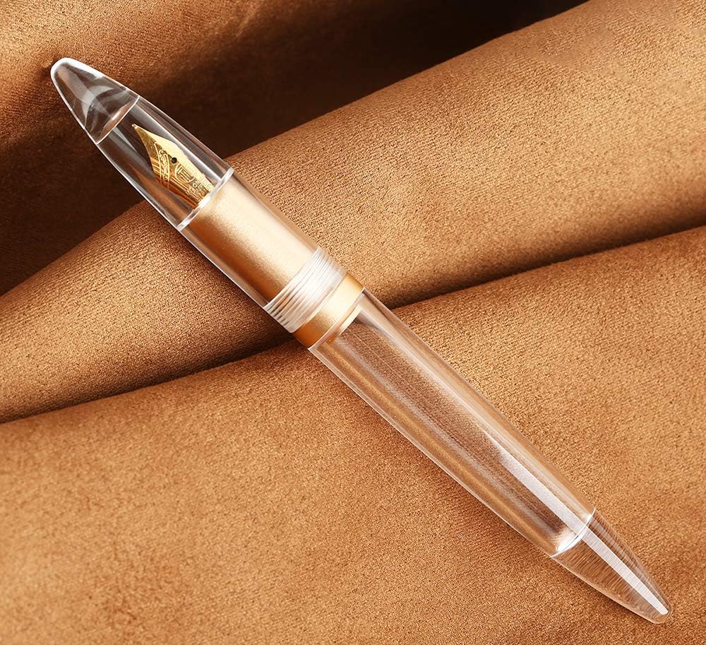 Moonman M2 Acrylic Clear Transparent Eyedropper filled Fountain Pens - Image 8