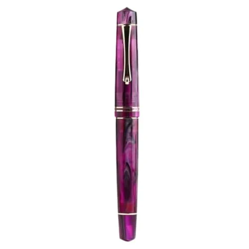 Moonman M800 Fountain Pen Fine Nib, Acrylic Body, Gold Clip And Trim with Converter and Pen Box (Purple - Image 5