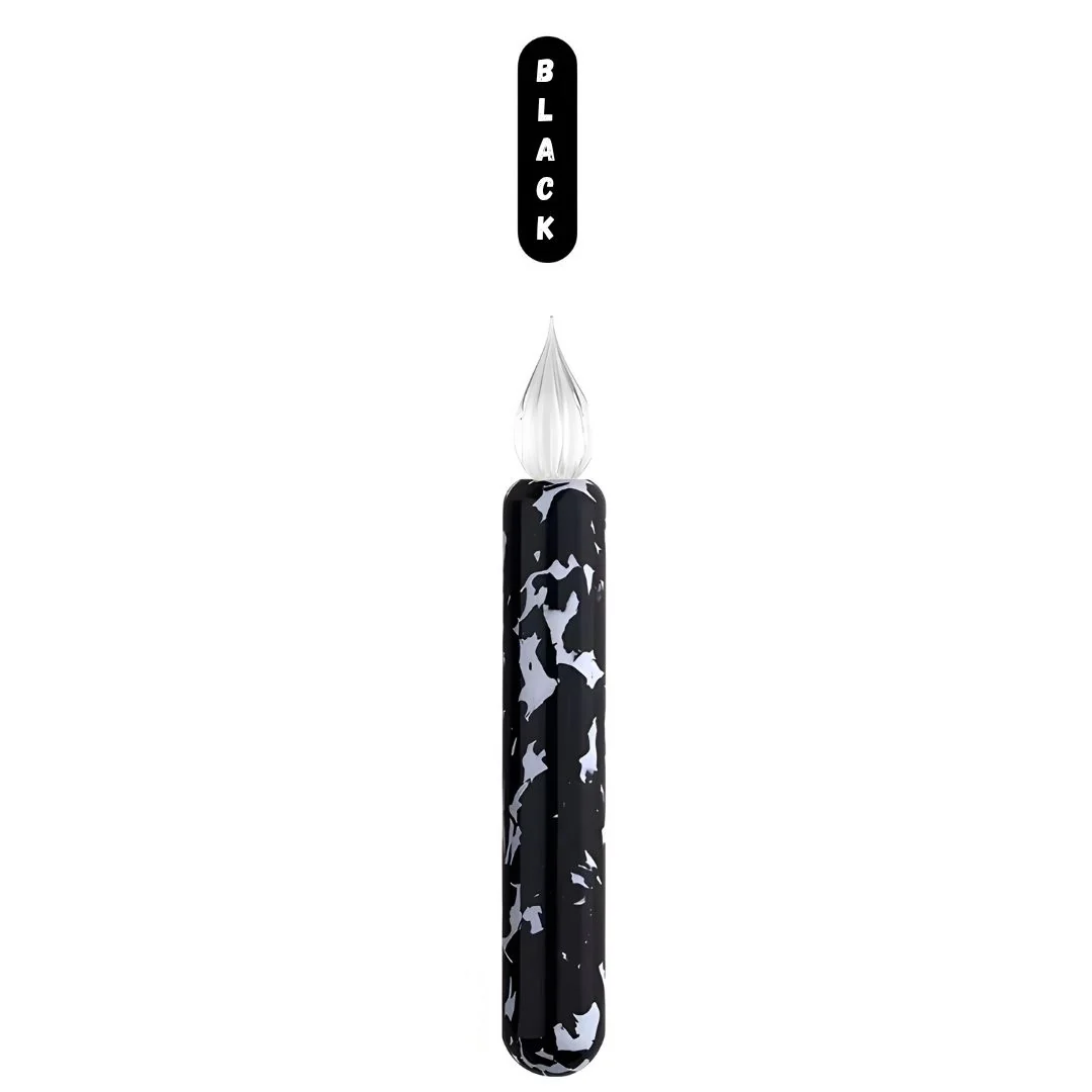 MAJOHN Cow Printed Resin Dip Pen – Fine 0.5mm Glass Nib, Handmade Artistic Calligraphy Pen - Image 4