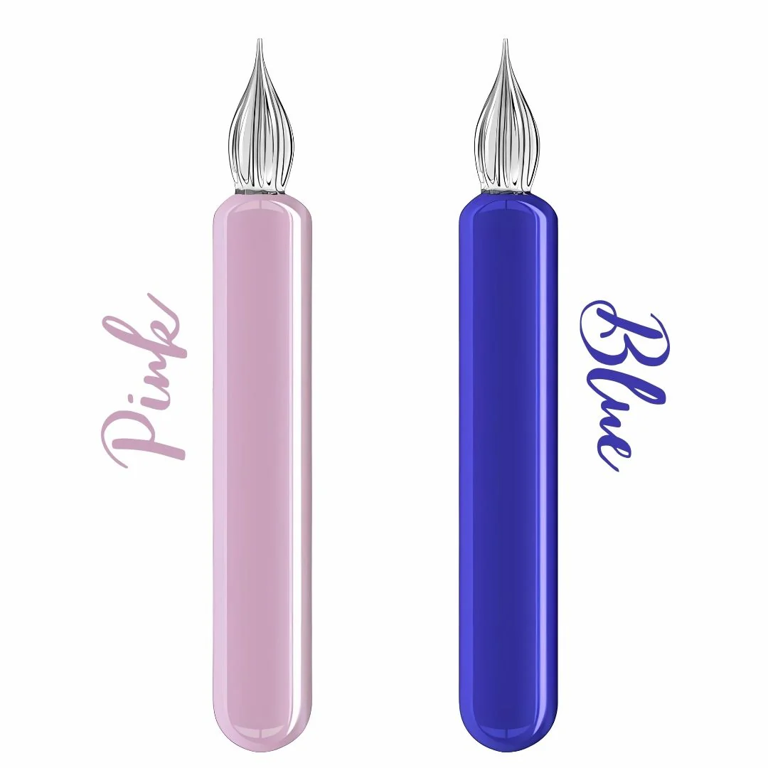 MAJOHN Crystal Glass Dip Pen – 0.5mm Fine Writing Width, Handmade Glass Nib, Solid Color Pink, Purple & Blue - Image 8