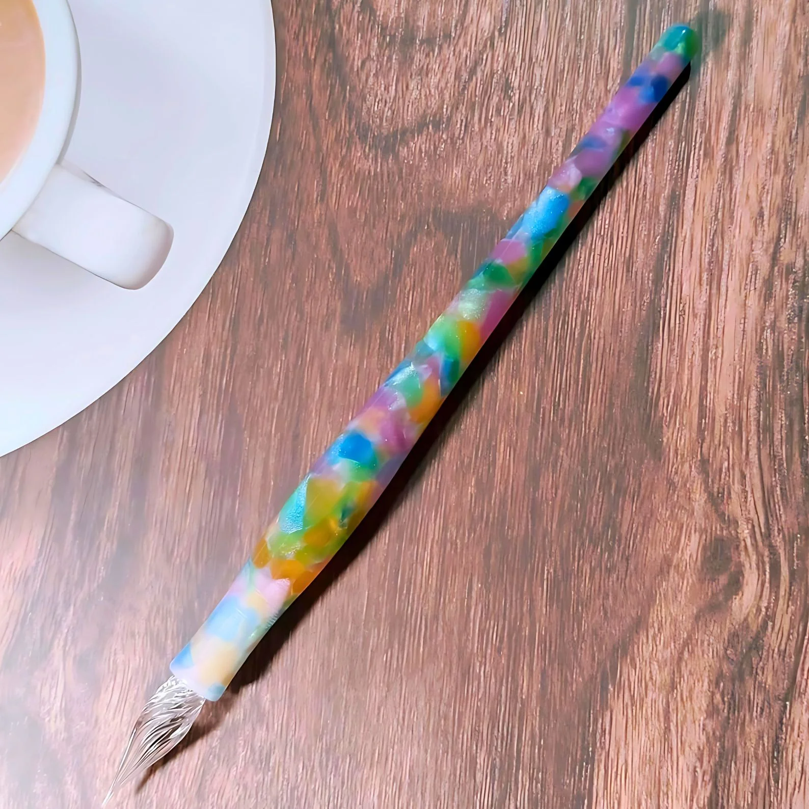 MAJOHN Multifunctional Dual-Purpose Pen – Glass Dip Pen & Fountain Pen with 3 Replacement Nibs (Extra Fine, Fine, Medium) –Dark Blue & Multicolor - Image 6
