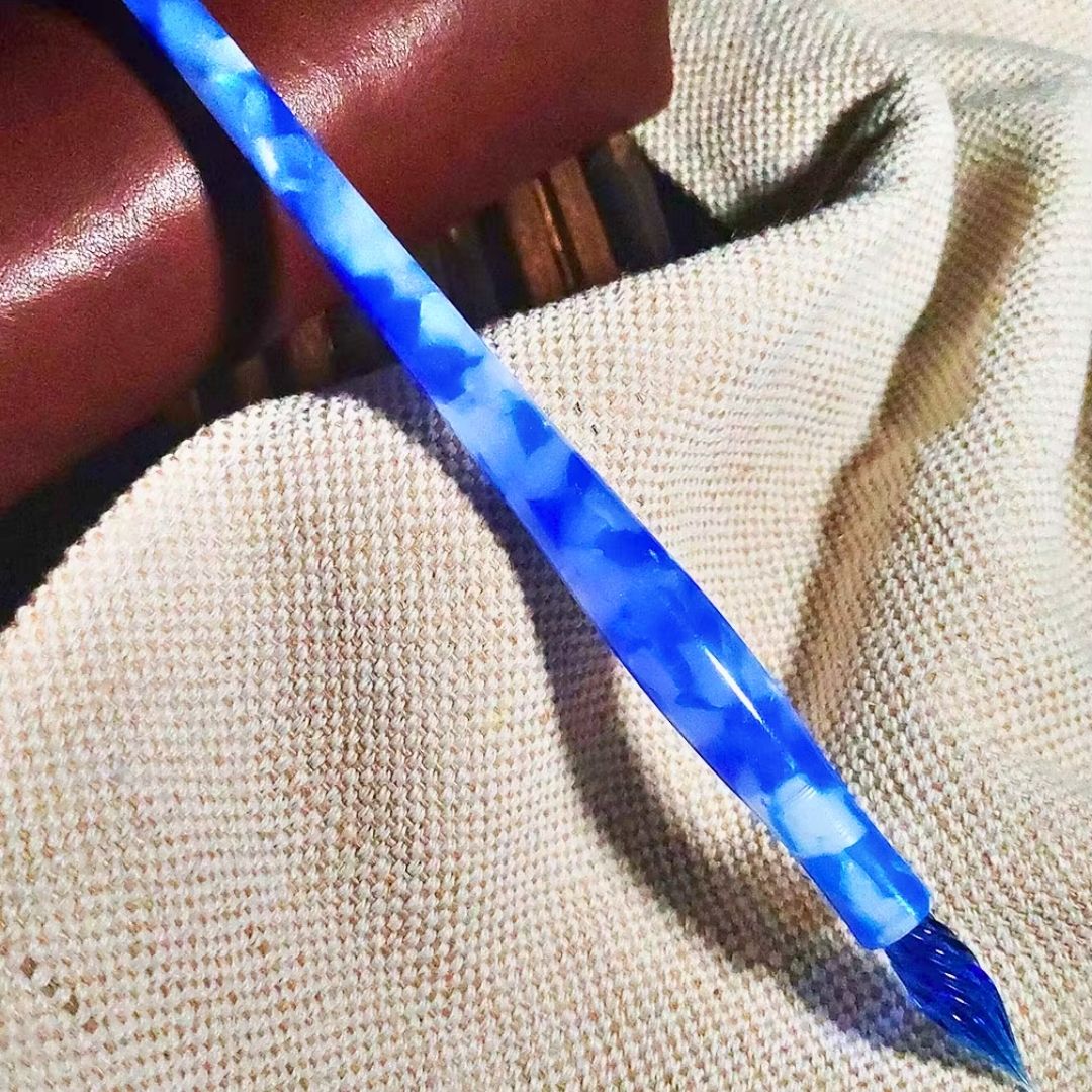 MAJOHN Multifunctional Dual-Purpose Pen – Glass Dip Pen & Fountain Pen with 3 Replacement Nibs (Extra Fine, Fine, Medium) –Dark Blue & Multicolor - Image 7