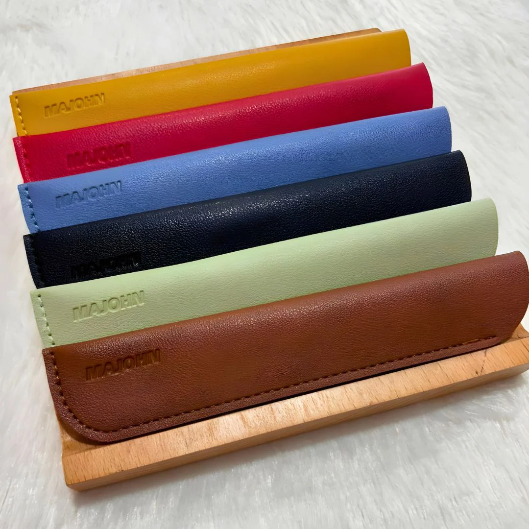 Majohn Portable Pen Case – Fiber Leather & Plastic Protective Cover for Fountain Pens, Safety Sleeve – Black, Blue, Yellow, Red, Green, Brown (1 Pc) - Image 10