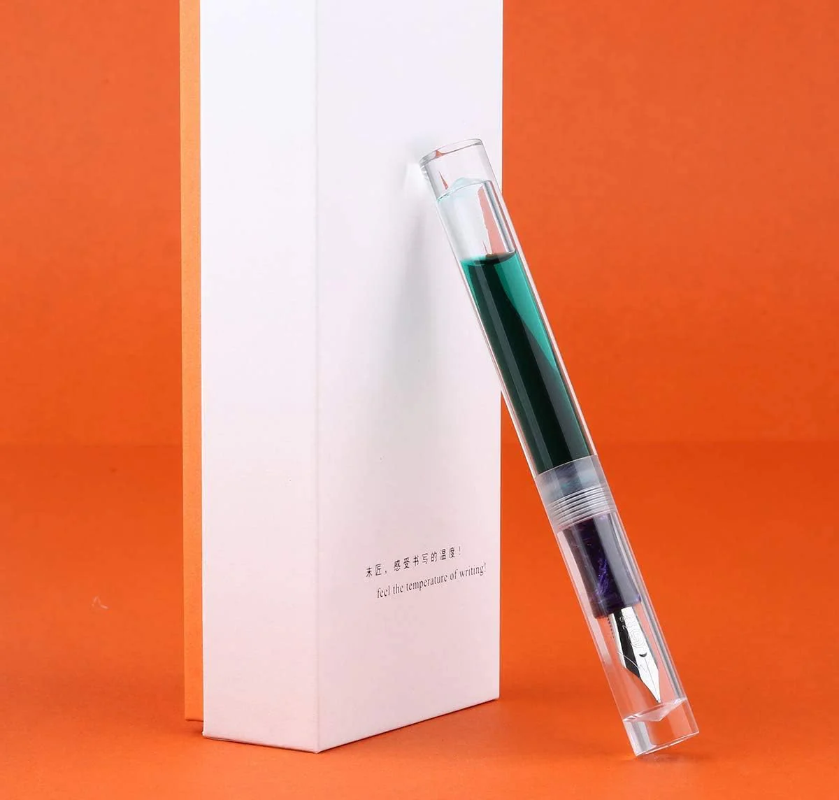 Moonman C1  Eye Dropper Filling Fountain Pen Fully Transparent Large-Capacity Ink Storing with Converter Iridium Medium Nib Gift Set - Image 2