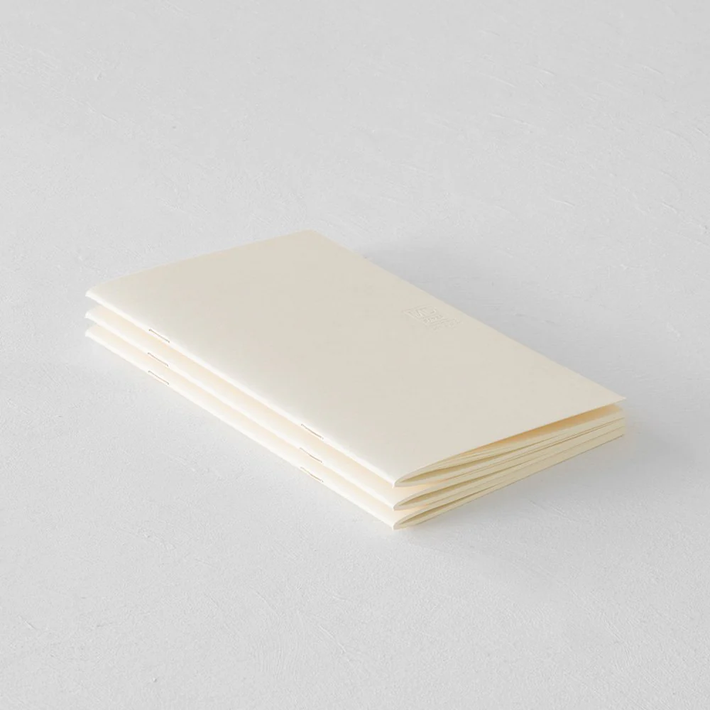 Midori MD Notebook – A6 Size, Blank Pages, Set of 3 (48 Pages Each), Soft Paper Cover, Japanese Minimalist Design - Image 3