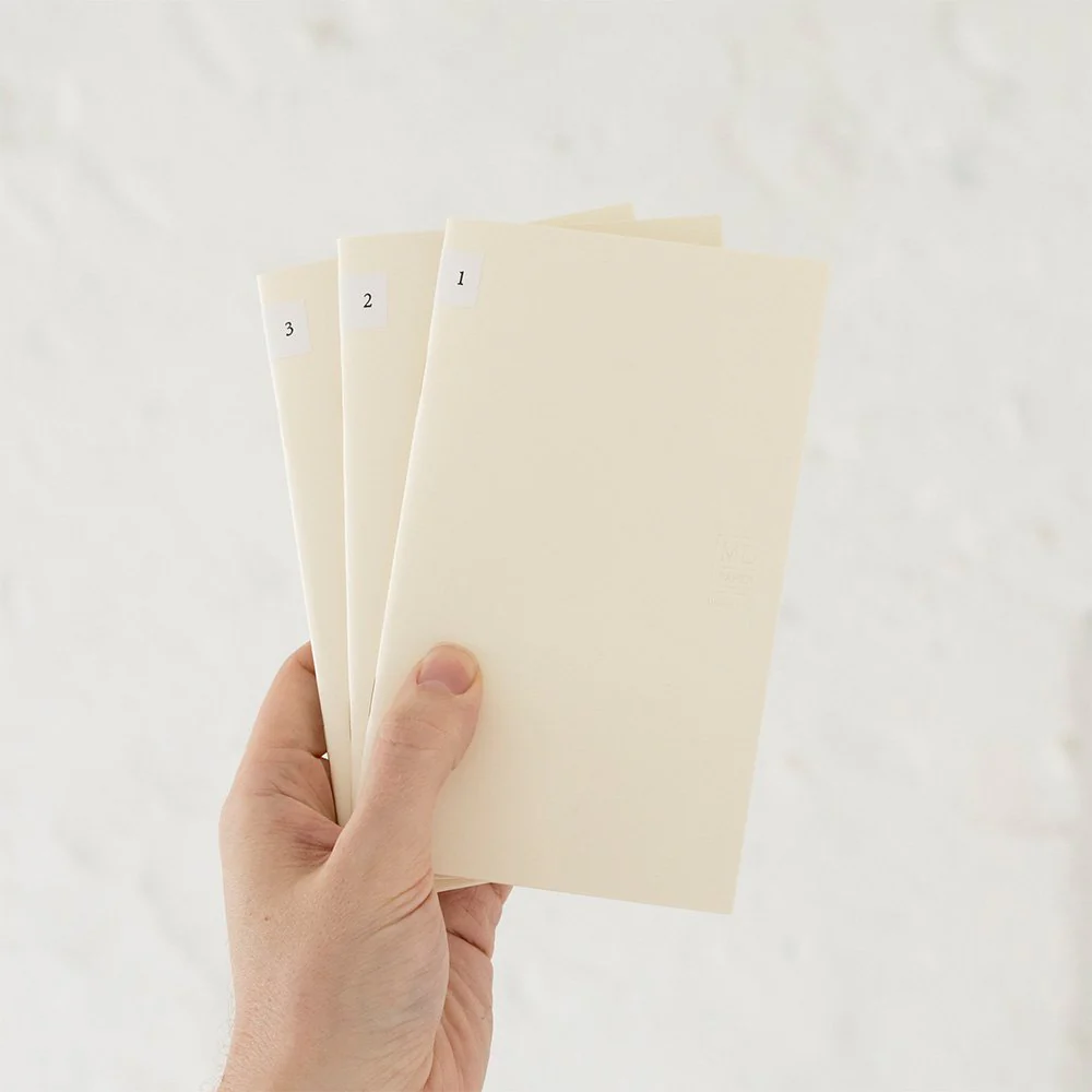 Midori MD Notebook – A6 Size, Blank Pages, Set of 3 (48 Pages Each), Soft Paper Cover, Japanese Minimalist Design - Image 4