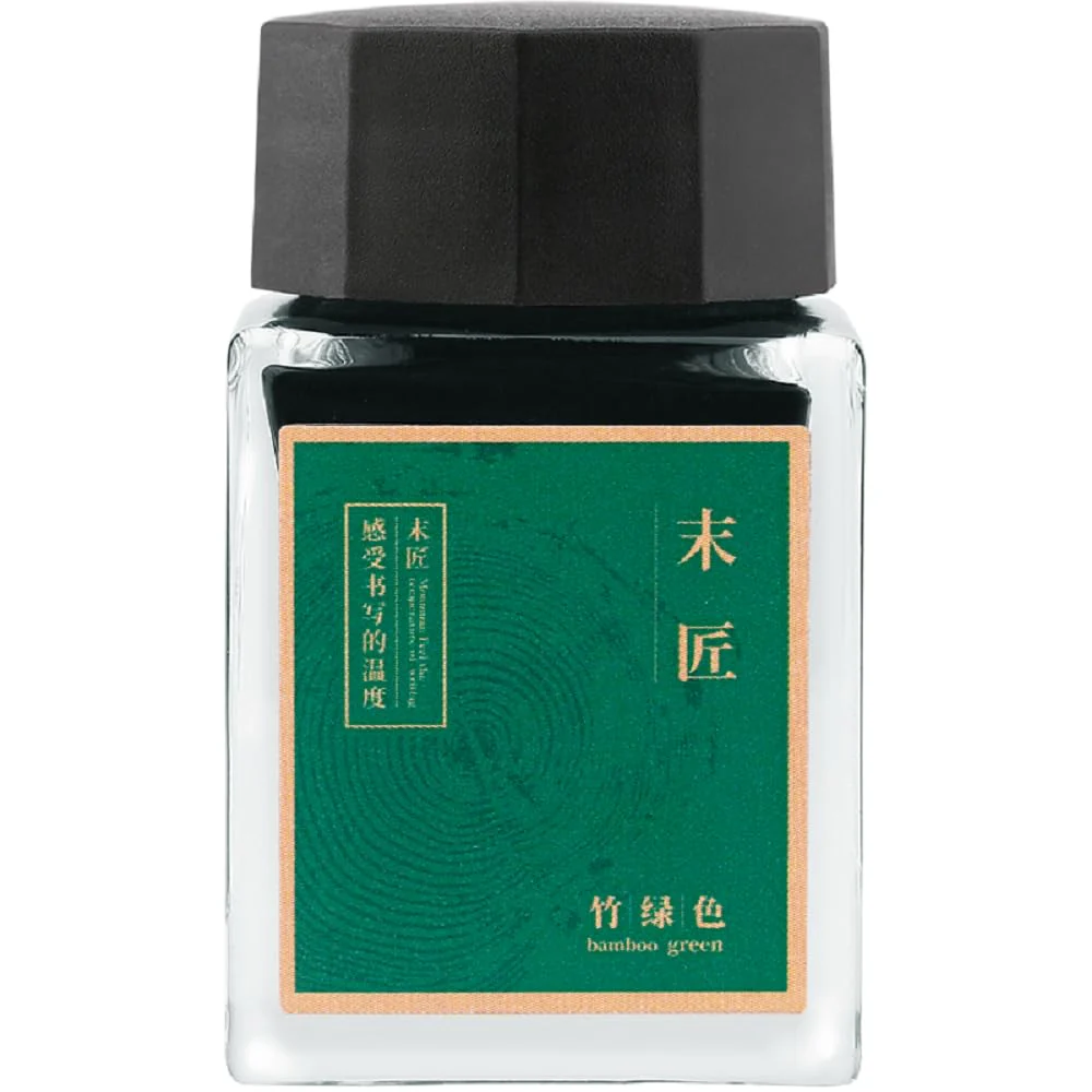 Moonman Fountain Pen Bottled Ink, Non Carbon, No Blocking, 20 ml Colour bottle Ink With Classic Designed Bottle (Bamboo Green) - Image 5