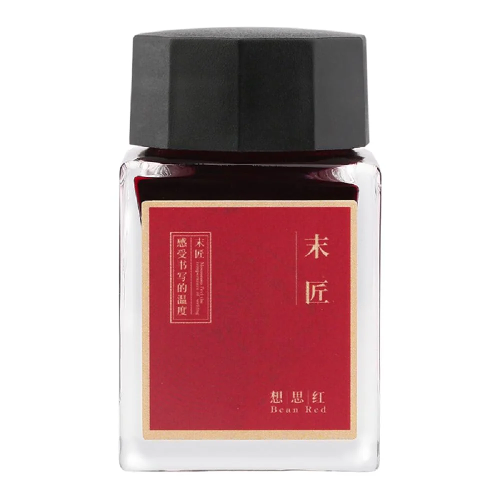 Moonman Fountain Pen Bottled Ink, Non Carbon, No Blocking, 20 ml Colour bottle Ink With Classic Designed Bottle (Bean Red) - Image 6