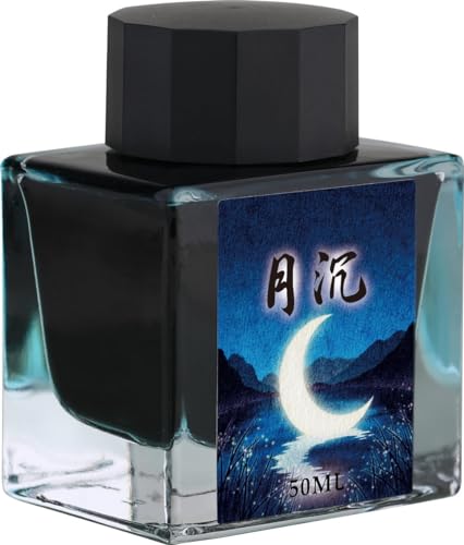 Moonman Dark Blue 50ml Glass Bottle Fountain Pen Colour Ink No Blocking Non Carbon Dye Classic Designed Bottle Ink - Image 3