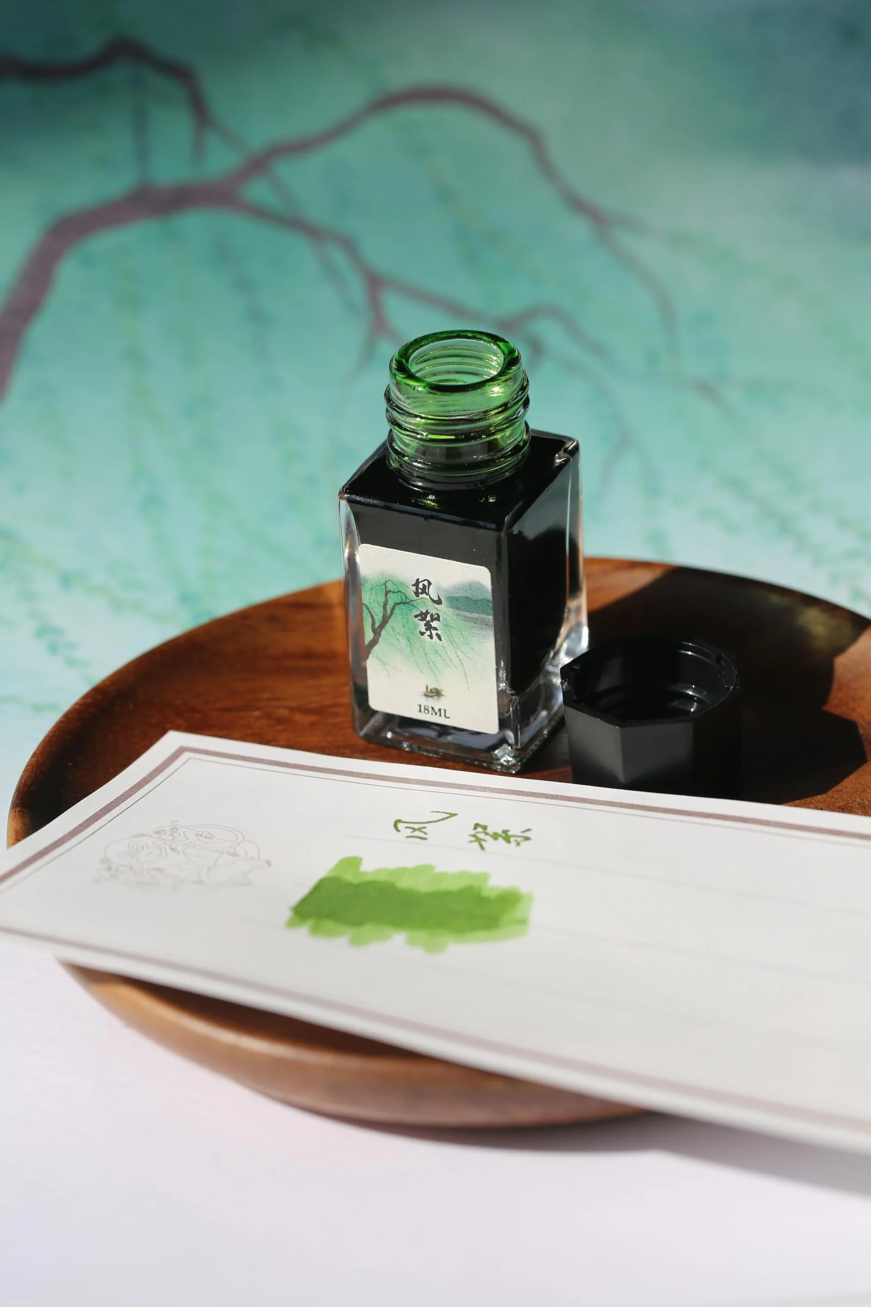 Moonman 18ml Glass Bottle Fountain Pen Colour Ink, No Blocking, Non Carbon Dye, Classic Designed Bottle Ink (Grass Green) - Image 6