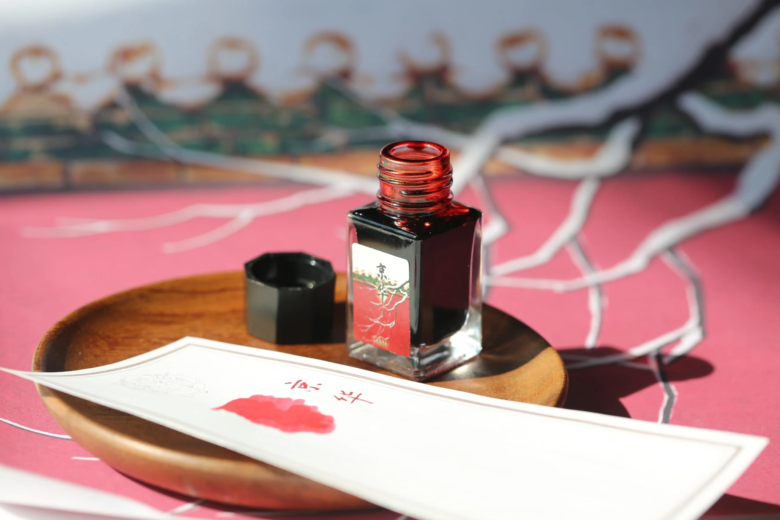 Moonman 18ml Glass Bottle Fountain Pen Colour Ink, No Blocking, Non Carbon Dye, Classic Designed Bottle Ink (Cherry Red) - Image 5