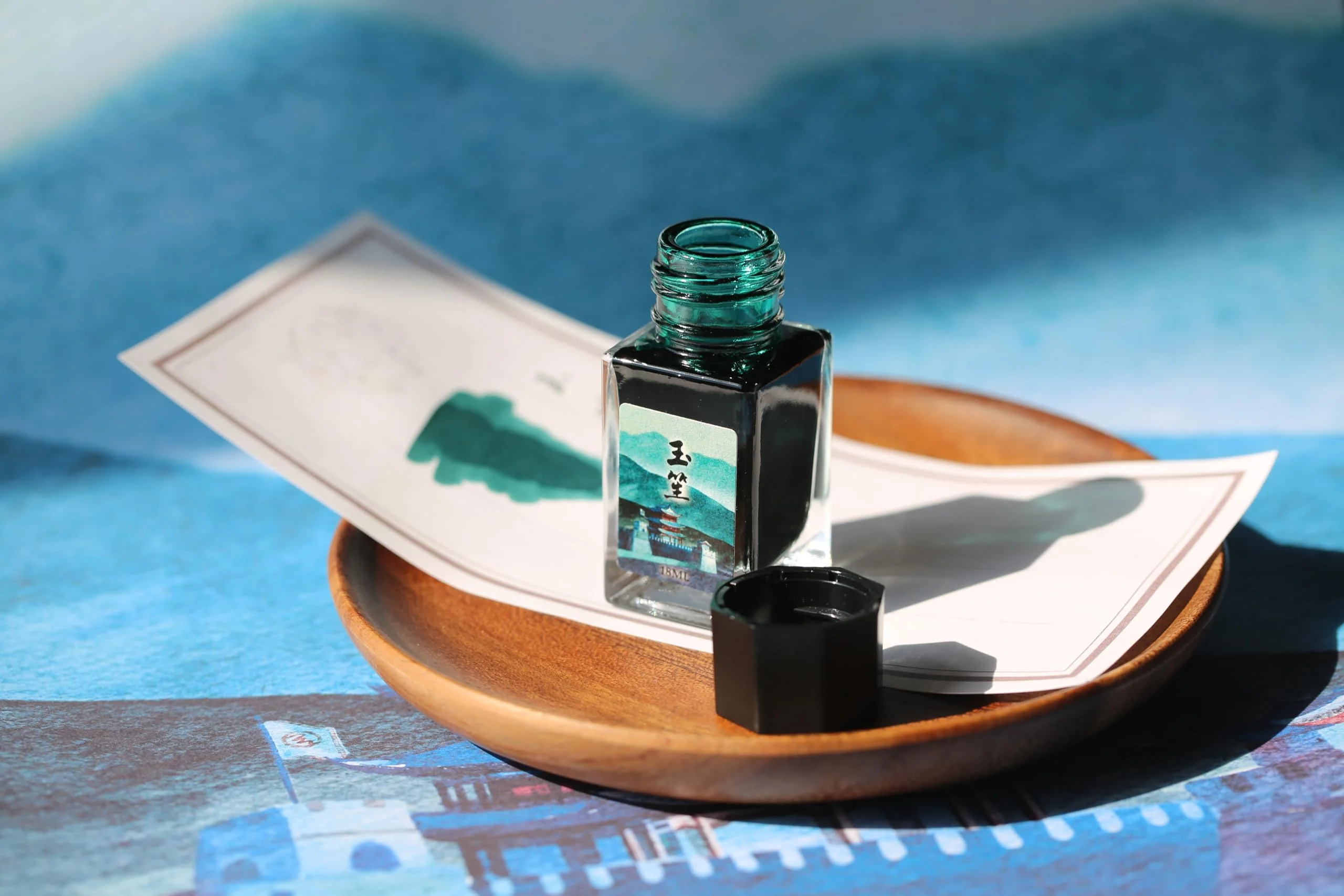 Moonman 18ml Glass Bottle Fountain Pen Colour Ink, No Blocking, Non Carbon Dye, Classic Designed Bottle Ink (Forest Green) - Image 4