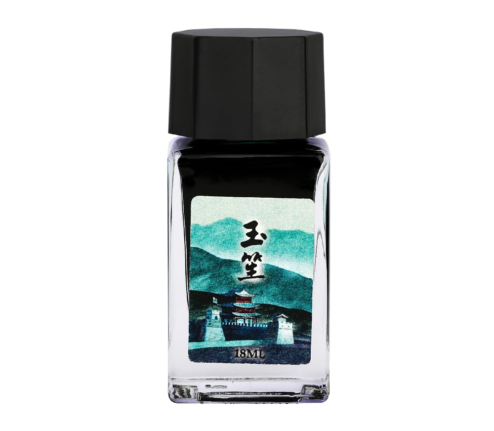 Moonman 18ml Glass Bottle Fountain Pen Colour Ink, No Blocking, Non Carbon Dye, Classic Designed Bottle Ink (Forest Green) - Image 6