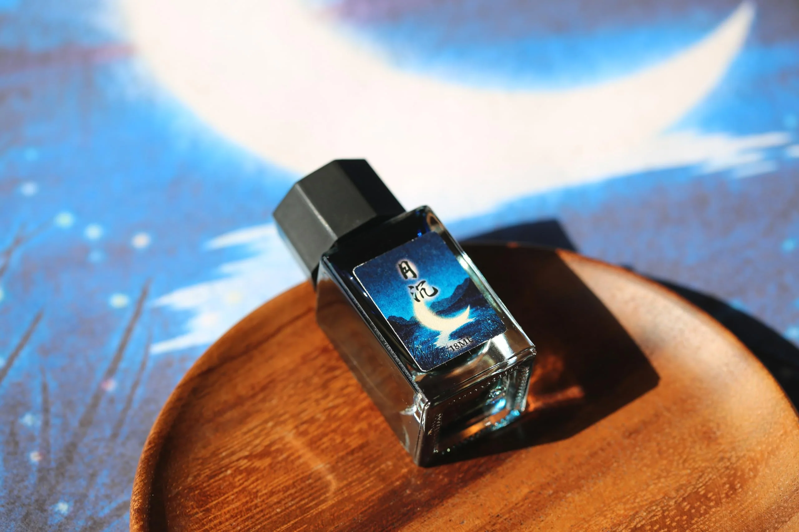 Moonman 18ml Glass Bottle Fountain Pen Colour Ink, No Blocking, Non Carbon Dye, Classic Designed Bottle Ink (Navy Blue) - Image 5