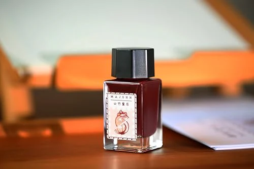 Moonman Maroon 18ml Glass Bottle With Colorful Fresh Pigment Type, Waterproof Ink That Does Not Fade, Classic Designed Bottle Ink - Image 2