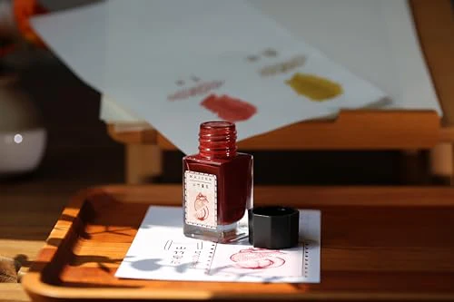 Moonman Maroon 18ml Glass Bottle With Colorful Fresh Pigment Type, Waterproof Ink That Does Not Fade, Classic Designed Bottle Ink - Image 3