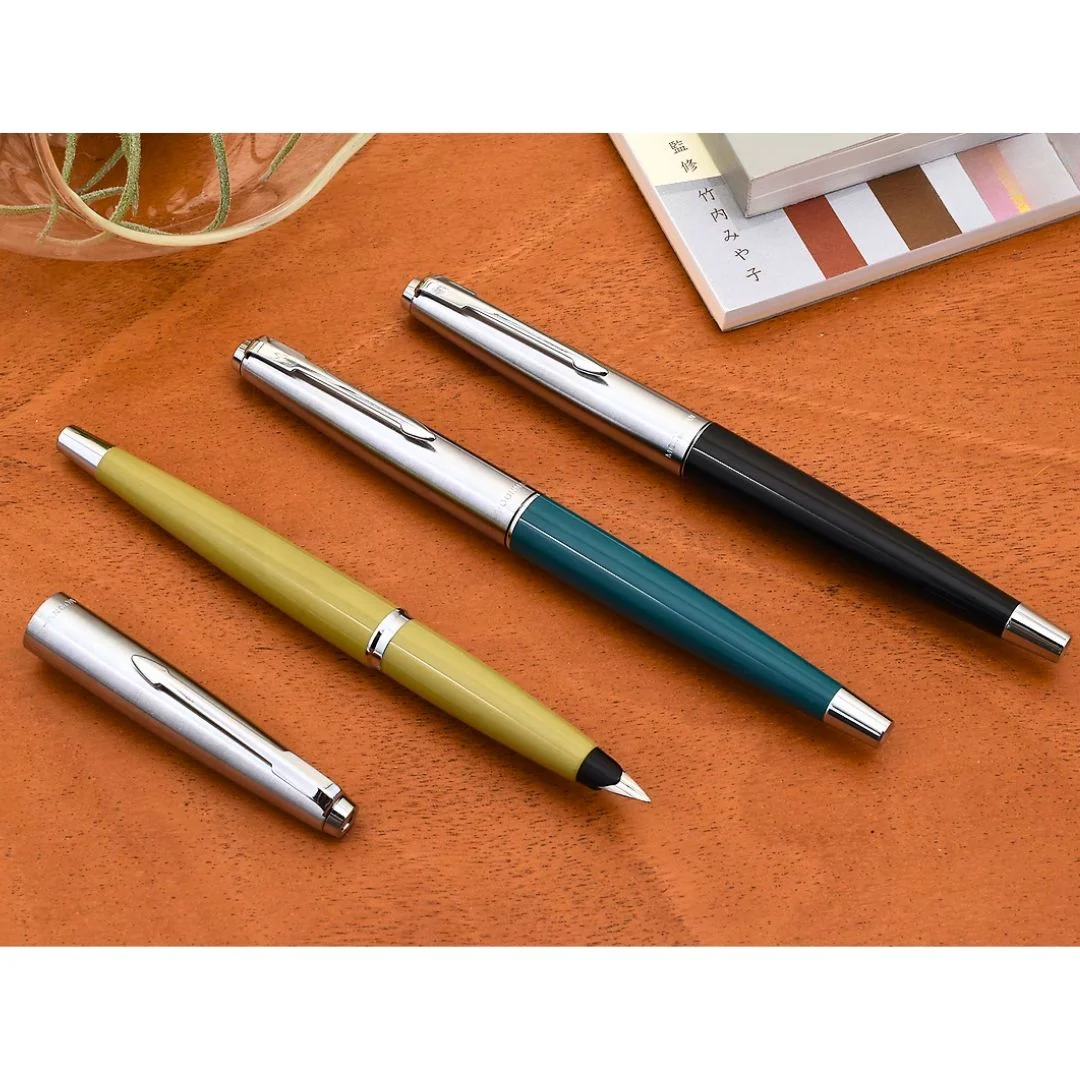 Moonman 80 Half Vintage Fountain Pen – Classic Semi-Demonstrator, Fine Iridium Nib, Green Barrel with Metal Cap, Smooth Ink Flow, Refillable Converter System - Image 4
