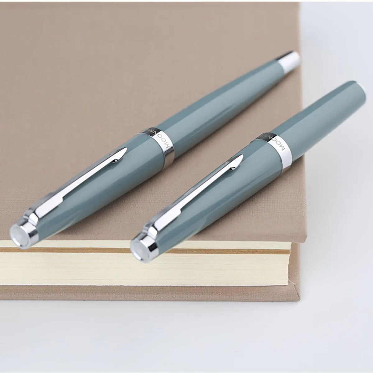 Moonman 80s Light Blue Pocket Fountain Pen – Fine Nib, Silver Clip, Vintage-Inspired Slim Design with Converter - Image 6