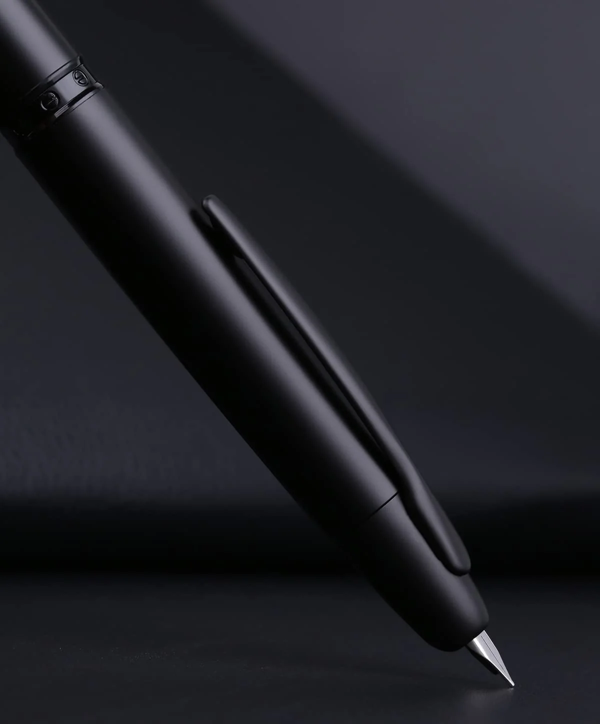 Moonman A1 Press Fountain Pen – Retractable Extra Fine Nib Metal Matte Black Ink Pen with Converter & Gift Box - Image 2