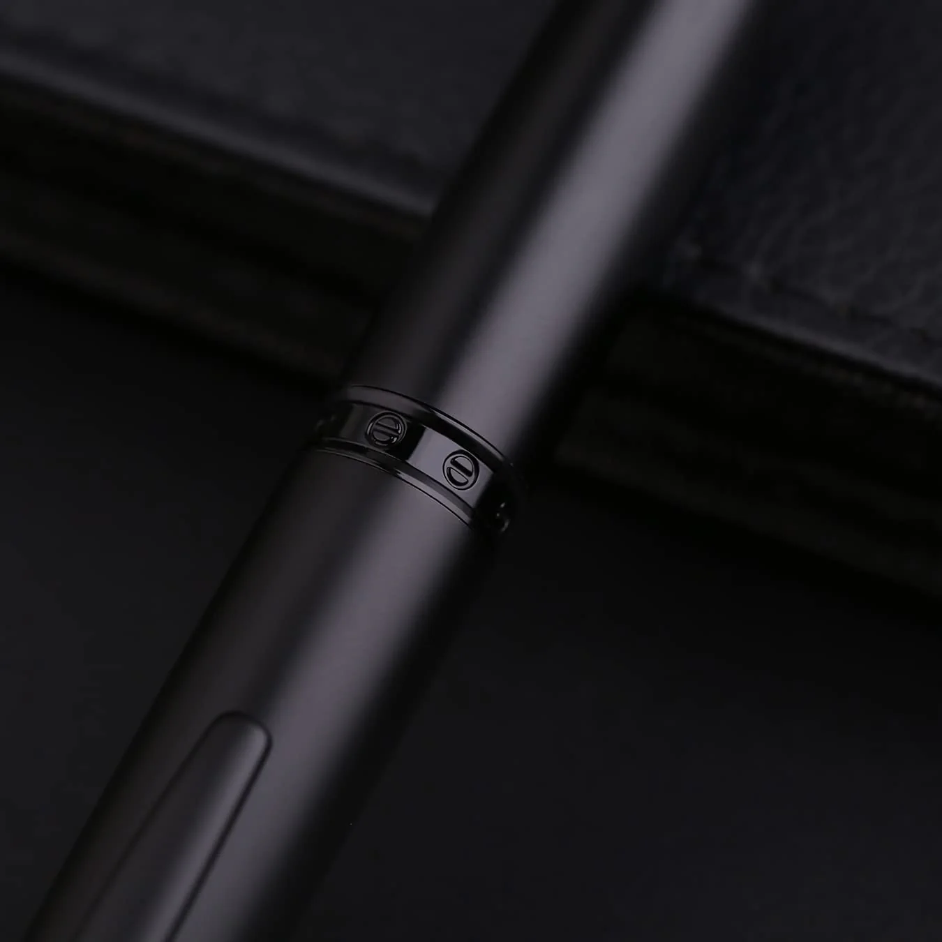 Moonman A1 Press Fountain Pen – Retractable Extra Fine Nib Metal Matte Black Ink Pen with Converter & Gift Box - Image 3