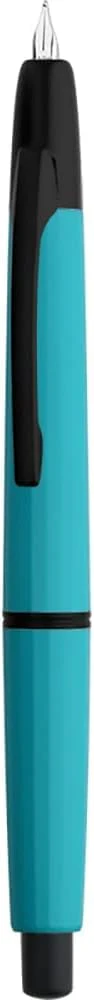 Moonman A2 Retractable Fountain Pen – Extra Fine 0.38mm Nib, Peacock Blue Resin Body, Black Clip – With Converter & Gift Box - Image 3