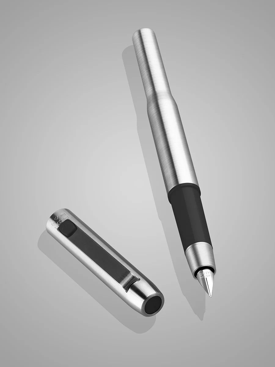 Moonman B25 Spades Ares Fountain Pen – Fine Nib (0.5mm), Stainless Steel - Image 14