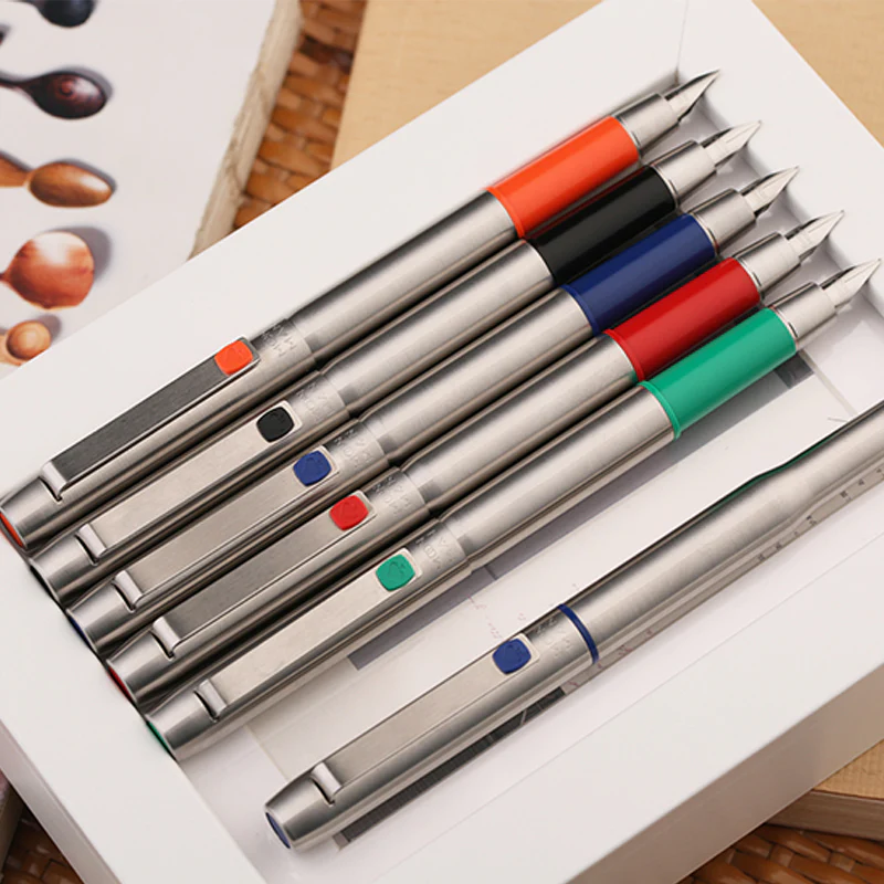 Moonman B25 Spades Ares Fountain Pen – Fine Nib (0.5mm), Stainless Steel - Image 3