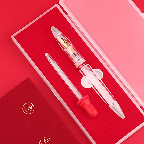 Moonman M2 Acrylic Transparent Eyedropper Fountain Pen – Fine Nib 0.5mm, Large Ink Capacity - Image 3