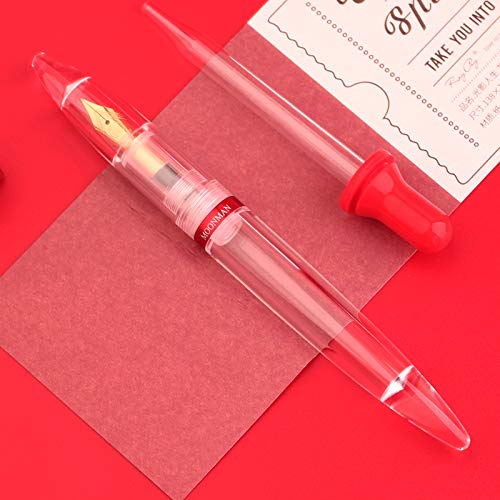 Moonman M2 Acrylic Transparent Eyedropper Fountain Pen – Fine Nib 0.5mm, Large Ink Capacity - Image 4
